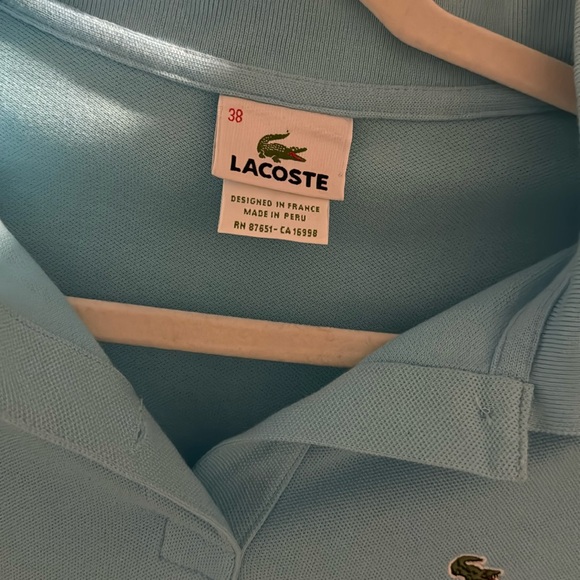 Baby blue Lacoste polo - Picture 2 of 5